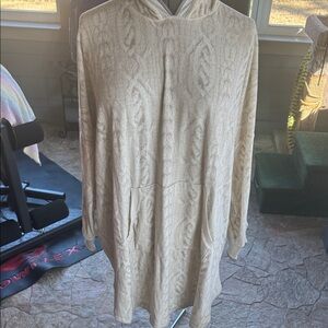 Simply Vera Vera Wang Beige Hoodie Lounge Wear Size XXL